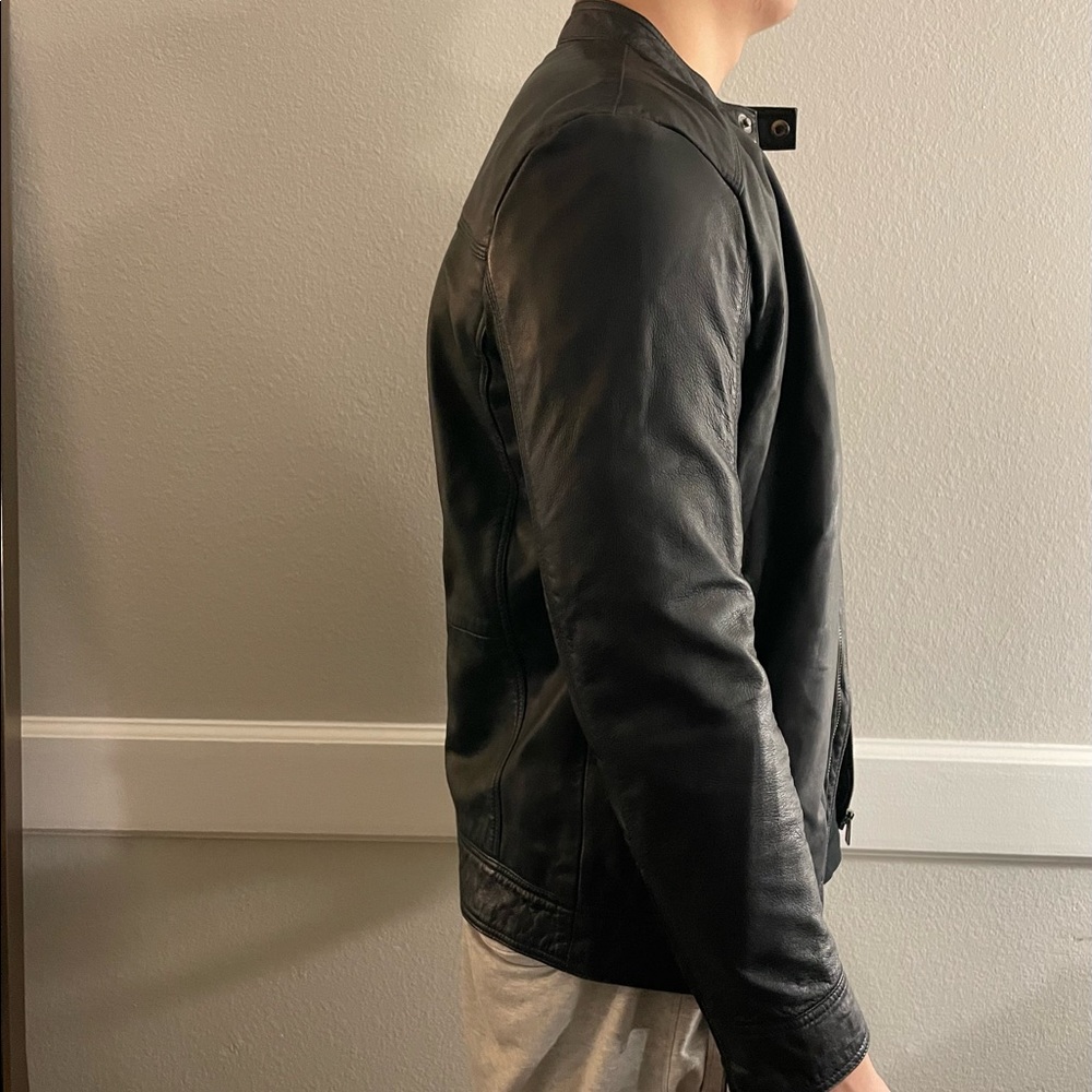 Selected Homme Leather Jacket - Picture 4 of 5